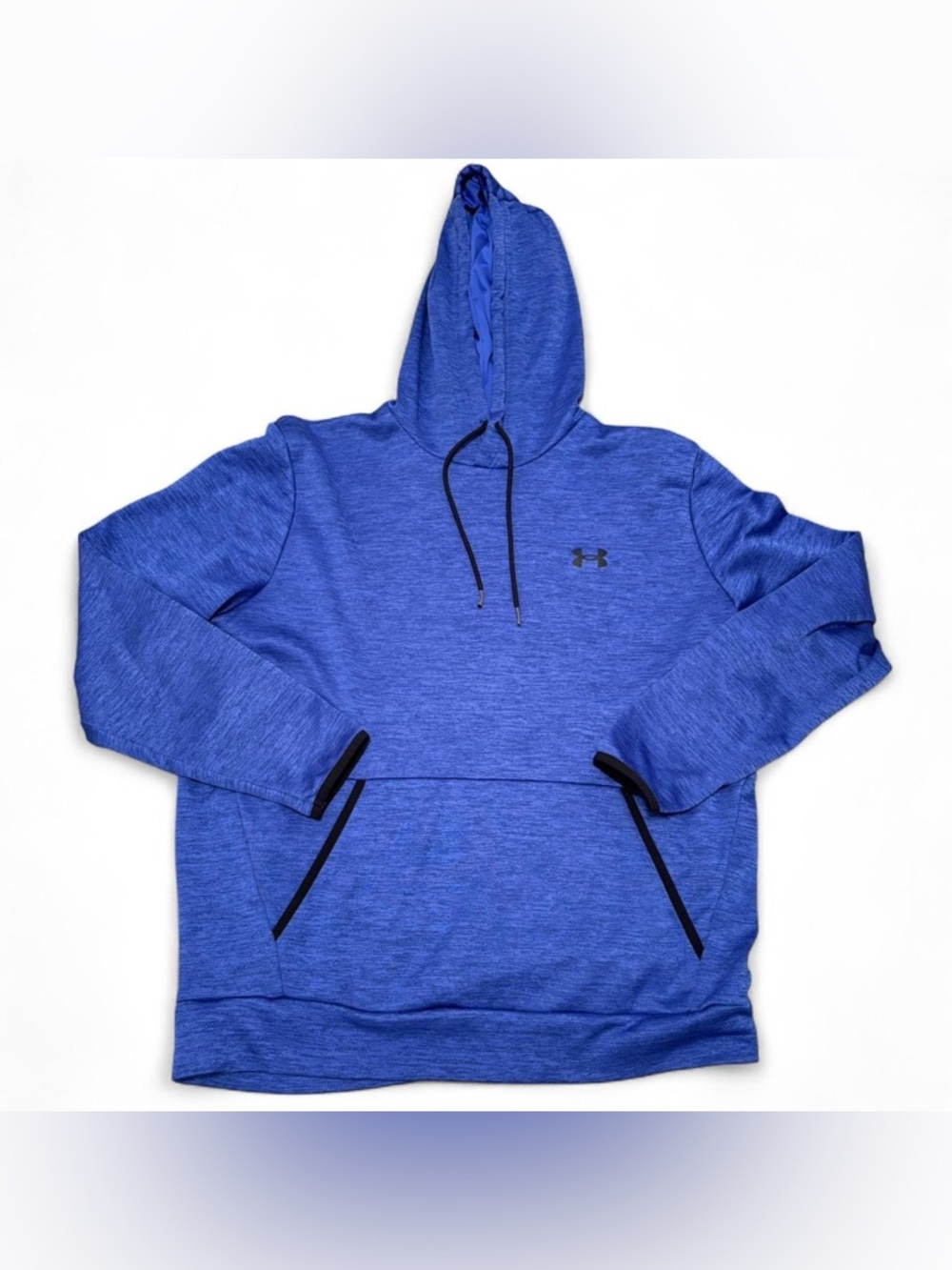 Under Armor Blue Hooded Sweatshirt with Black Drawstrings